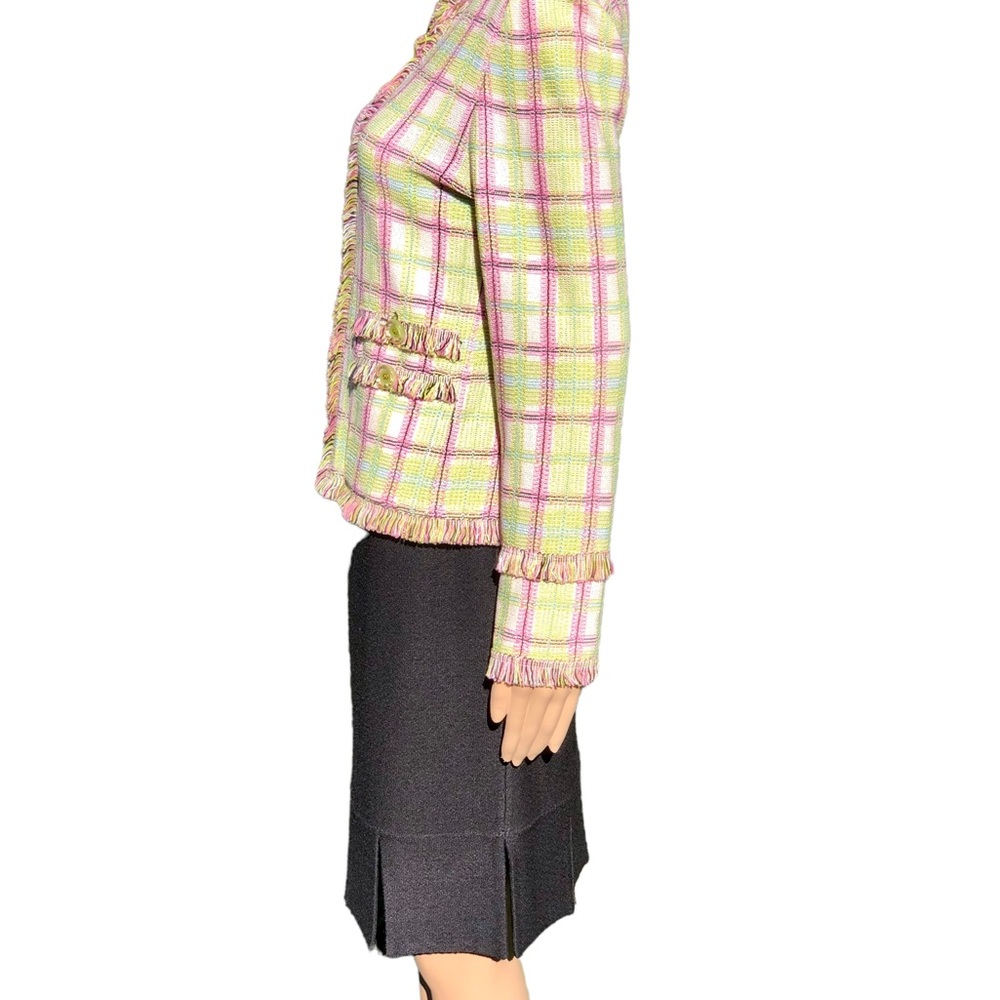 St. John Collection NWT multicolored jacket with fringe Sz 4 - Picture 13 of 16